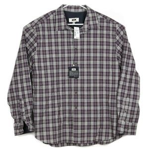 NWT Joseph Abboud Button Up Shirt Purple Gray 2XL